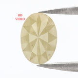 Natural Loose oval Diamond Yellow Color 0.80 CT 7.00 MM oval Rose Cut Shape Diamond L8014