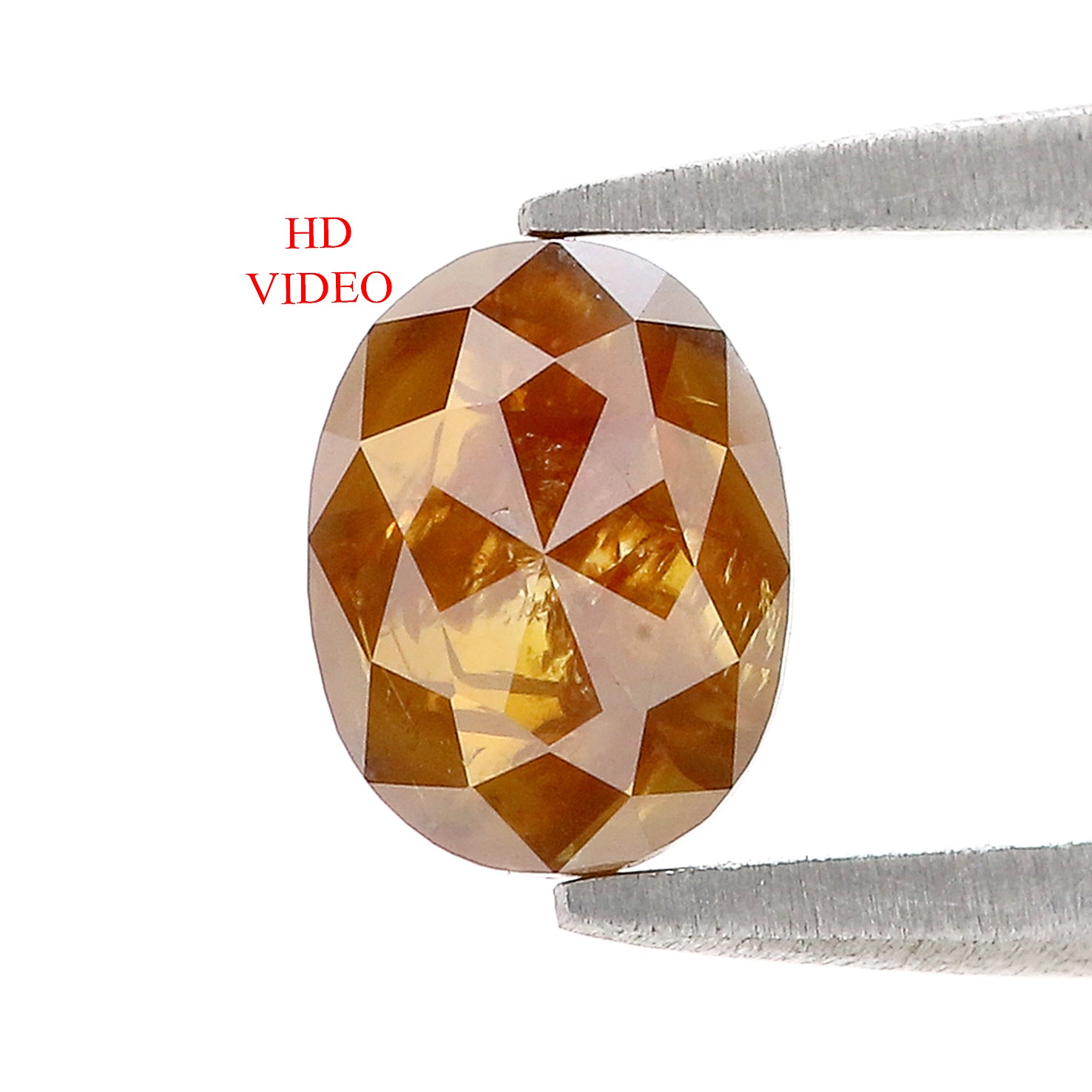 1.02 CT Natural Loose Oval Shape Diamond Brown Color Oval Cut Diamond 6.90 MM Natural Loose Brown Color Diamond Oval Rose Cut Diamond NQ1065