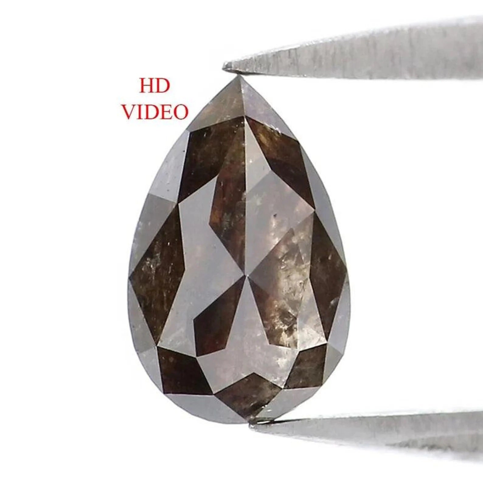 0.76 CT Natural Loose Pear Shape Diamond Brown Color Pear Cut Diamond 7.20 MM Natural Loose Diamond Brown Color Pear Rose Cut Diamond NQ2025
