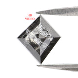 Natural Loose Kite Diamond, Salt And Pepper Kite Diamond, Natural Loose Diamond, Kite Rose Cut Diamond, Kite Cut 0.63 CT Kite Shape L2931