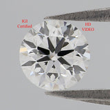 IGI Certified Natural Loose Round Brilliant Diamond, White - F Color Round Diamond, Round Cut Diamond, 0.50 CT Round Shape Diamond L2979