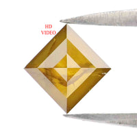 Natural Loose Kite Diamond Yellow Color 0.57 CT 6.50 MM Kite Shape Rose Cut Diamond KR2234