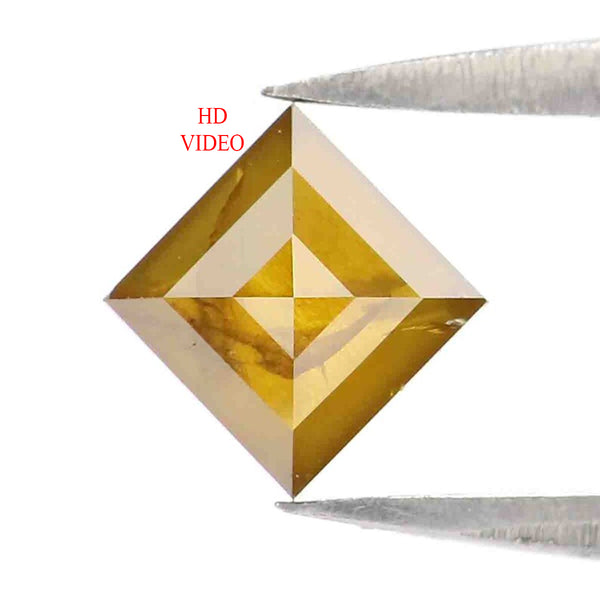Natural Loose Kite Diamond Yellow Color 0.57 CT 6.50 MM Kite Shape Rose Cut Diamond KR2234