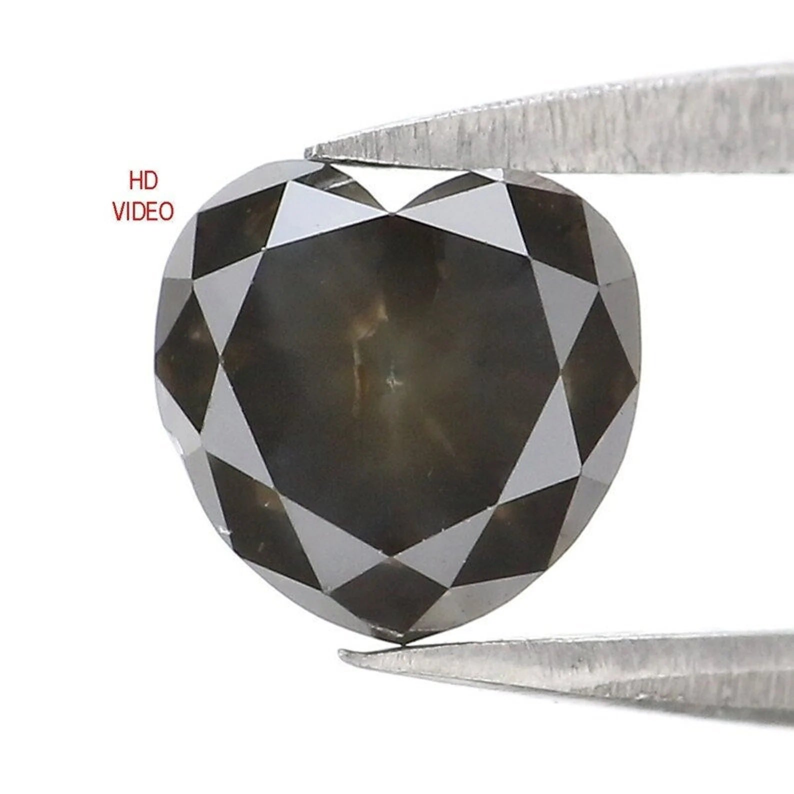 1.21 CT Natural Loose Heart Shape Diamond Green Black Color Heart Diamond 6.00 MM Natural Loose Diamond Heart Shape Rose Cut Diamond NQ7541