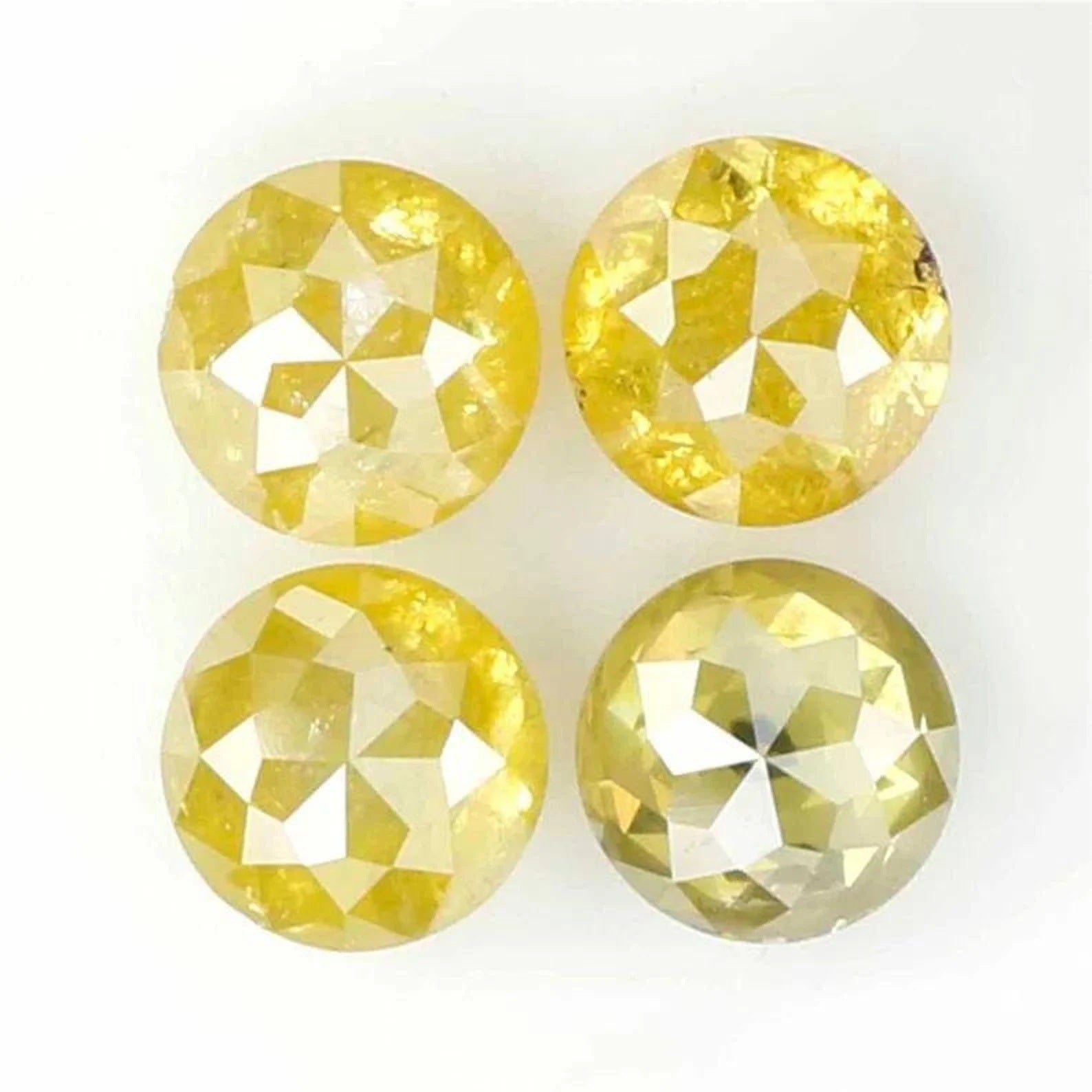 1.20 CT Natural Loose Round Shape Diamond Yellow Color Round Cut Diamond 3.90 MM Natural Diamond Yellow Color Round Rose Cut Diamond NQ719