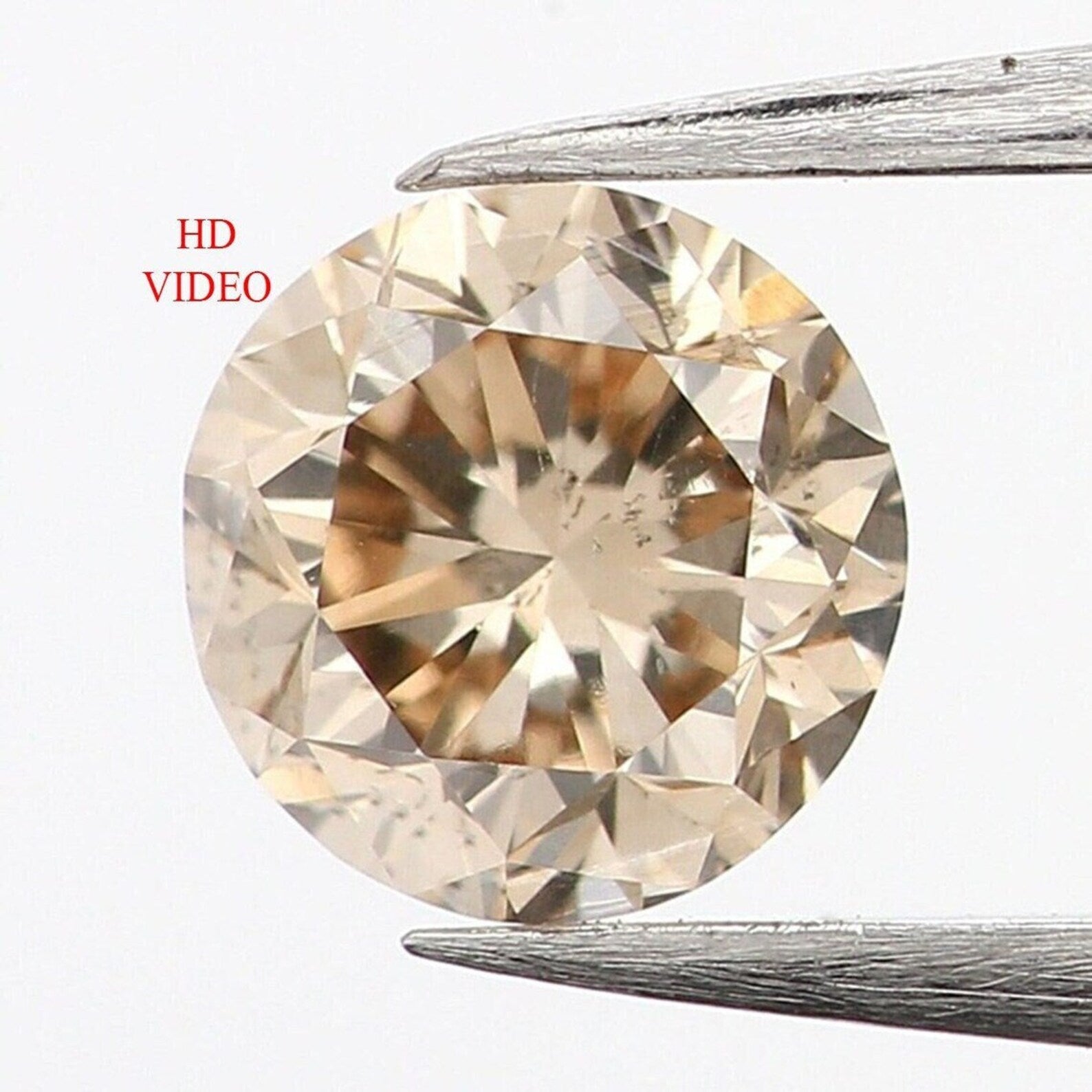 0.26 Ct Natural Loose Round Shape Diamond Brown Color Round Cut Diamond 3.95 MM Natural Loose Diamond Round Brilliant Cut Diamond NQ1194