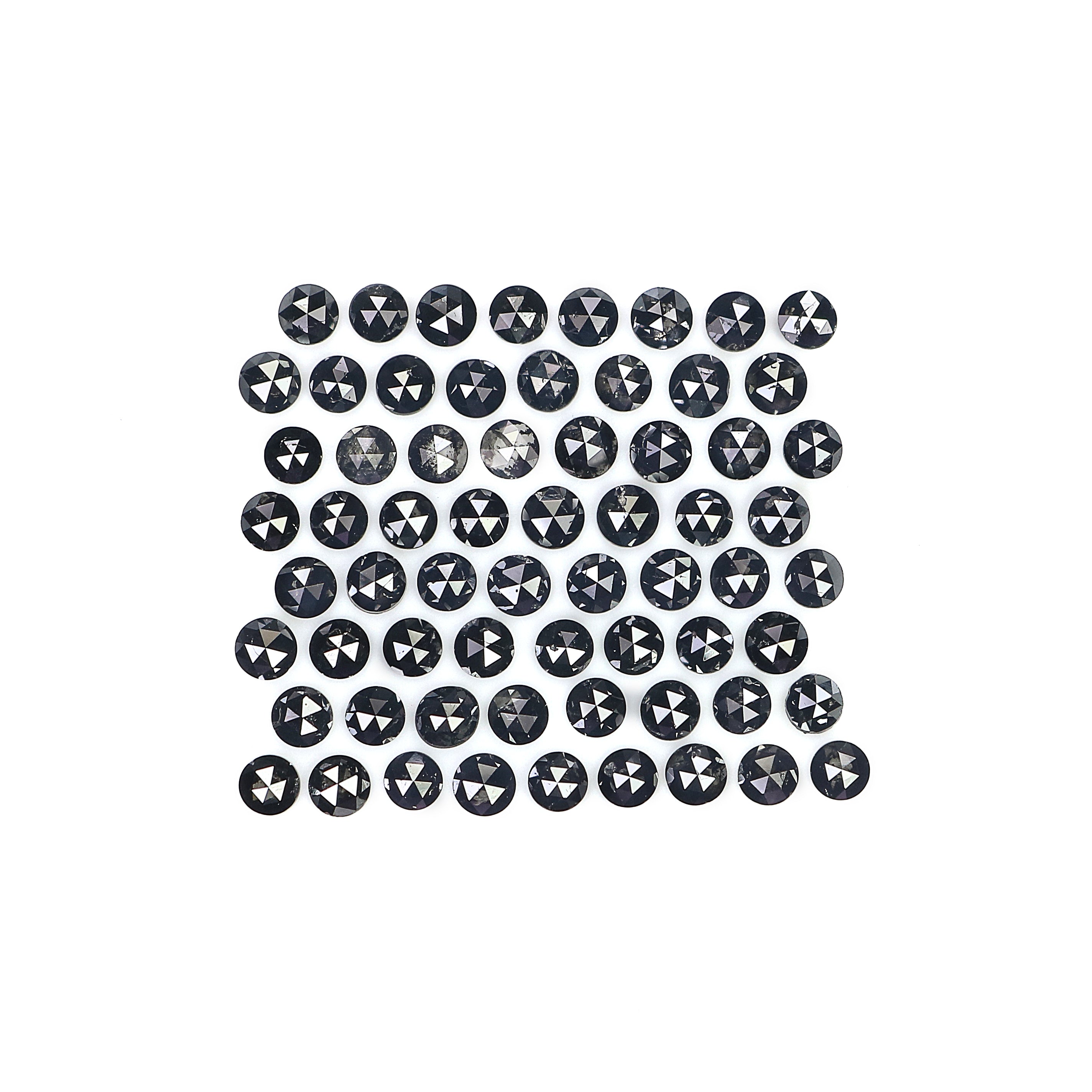 2.81 CT Natural Loose Round Shape Diamond Black Color Round Cut Diamond 2.10 MM Natural Diamond  Black Color Round Rose Cut Diamond LQ1855