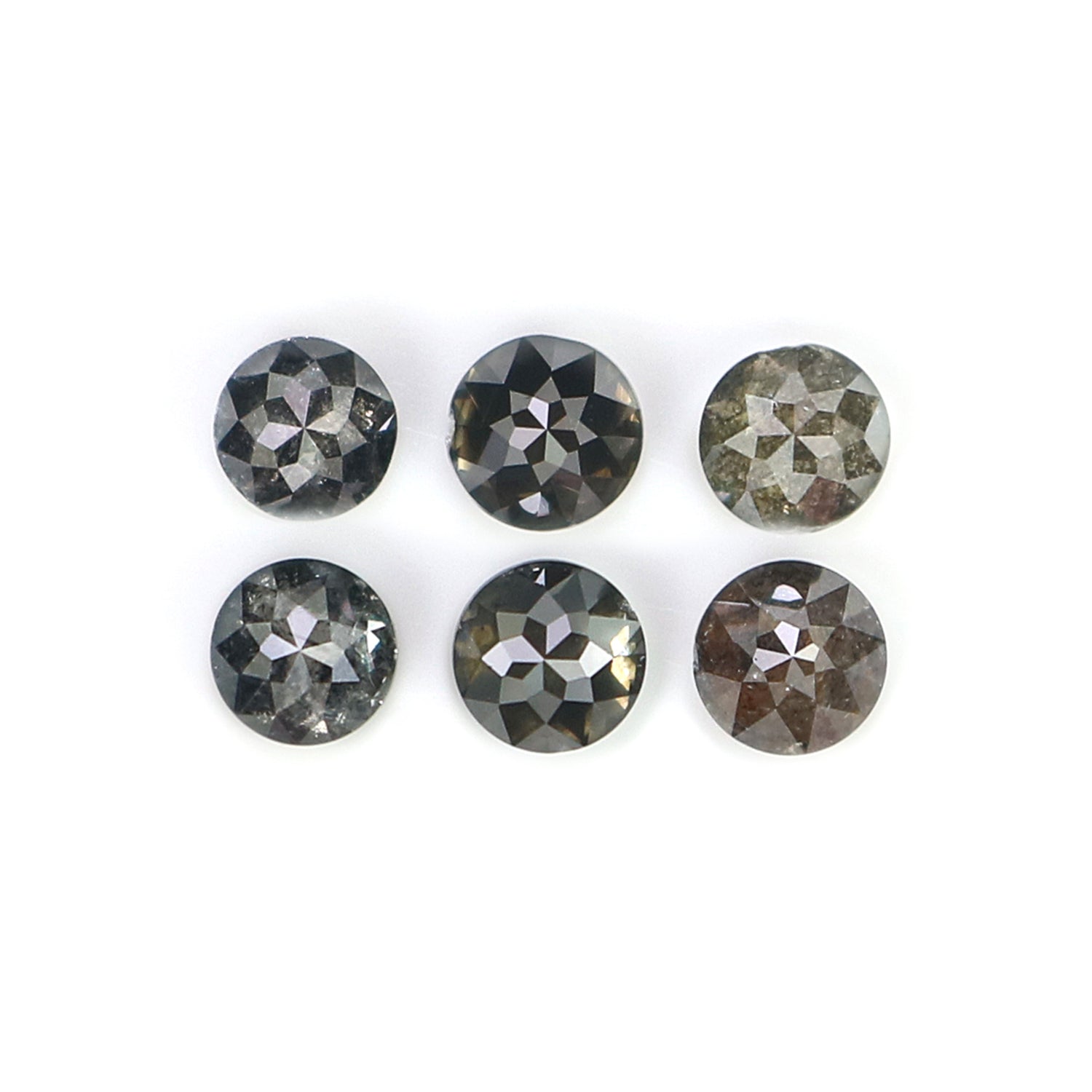1.04 Ct Natural Loose Round Rose Cut Diamond Salt And Pepper Round Diamond 3.10 MM Natural Black Grey Color Round Rose Cut Diamond KR1379