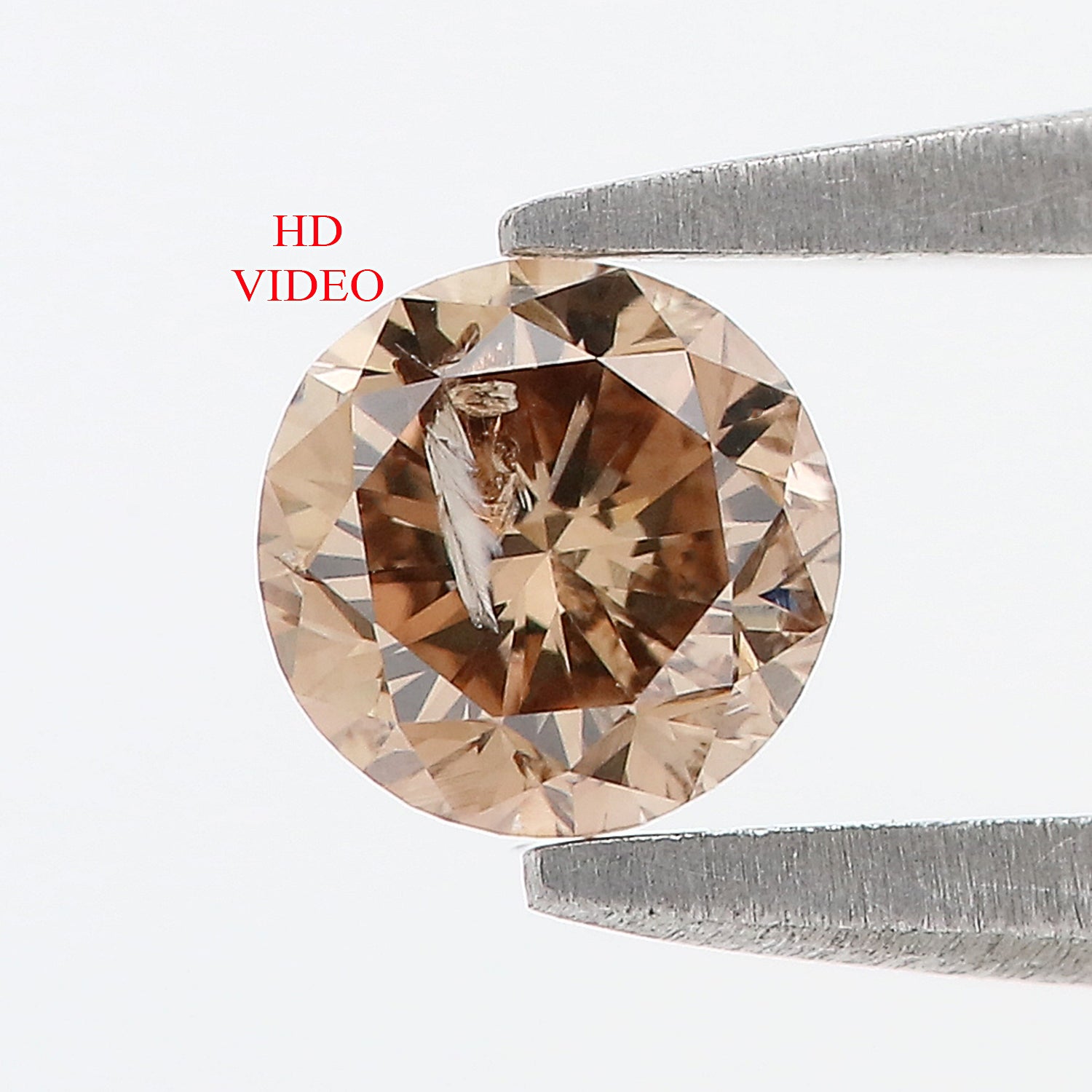 0.48 Ct Natural Loose Round Shape Diamond Brown Color Round Cut Diamond 4.85 MM Natural Brown Diamond Round Brilliant Cut Diamond LQ775