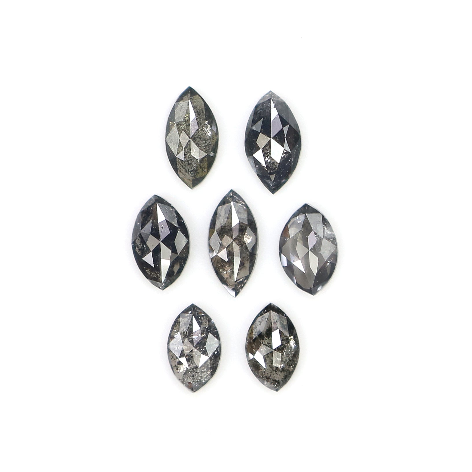 0.94 CT Natural Loose Marquise Shape Diamond Salt And Pepper Marquise Cut Diamond 4.40 MM Natural Black Grey Color Marquise Diamond L2669