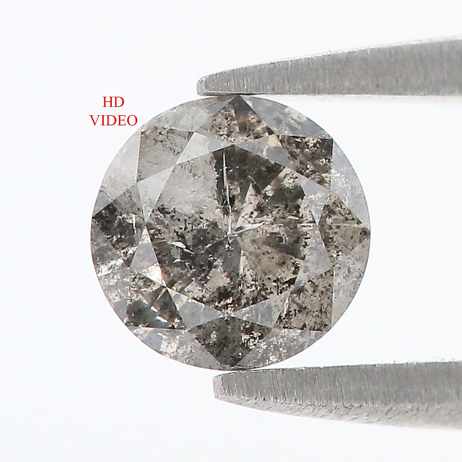 0.82 CT Natural Loose Round Shape Diamond Salt And Pepper Round Cut Diamond 6.00 MM Natural Loose Diamond Round Brilliant Cut Diamond LQ605