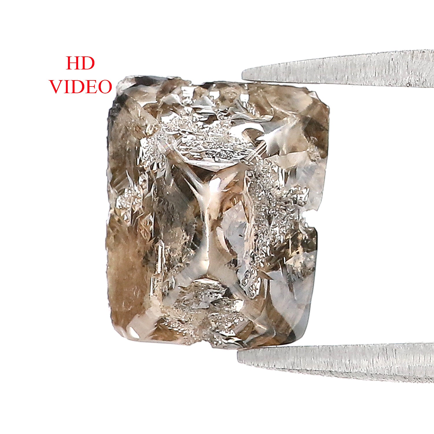 2.81 CT Natural Loose Rough Shape Diamond Brown Color Rough Cut Diamond 9.55 MM Natural Loose Brown Color Rough Irregular Cut Diamond N145