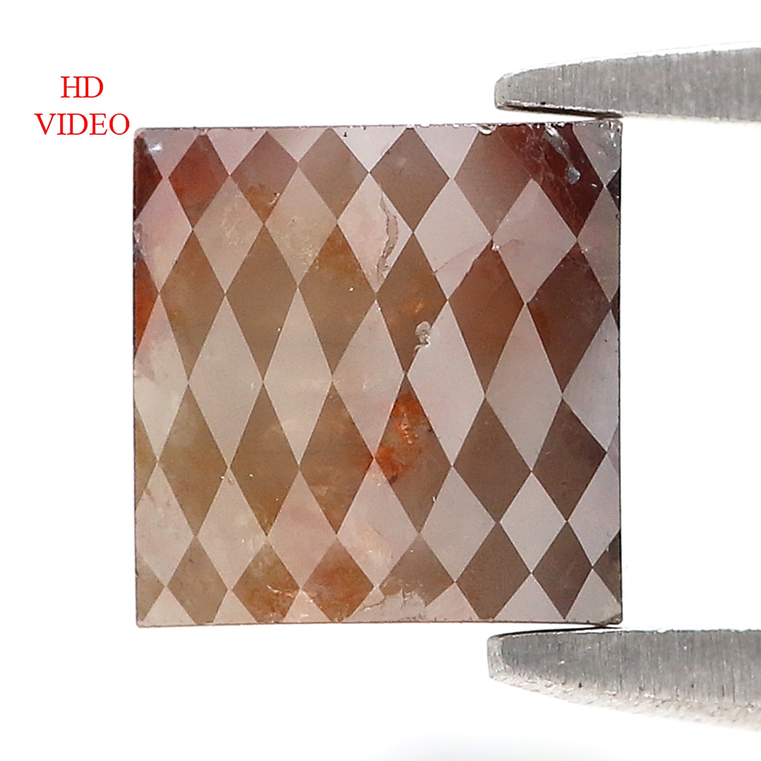 Natural Square Brown Color Diamond 1.23 CT Loose Rose Cut Brown Stone 5.75 MM Rustic Square Diamond For Custom Engagement Ring L3660