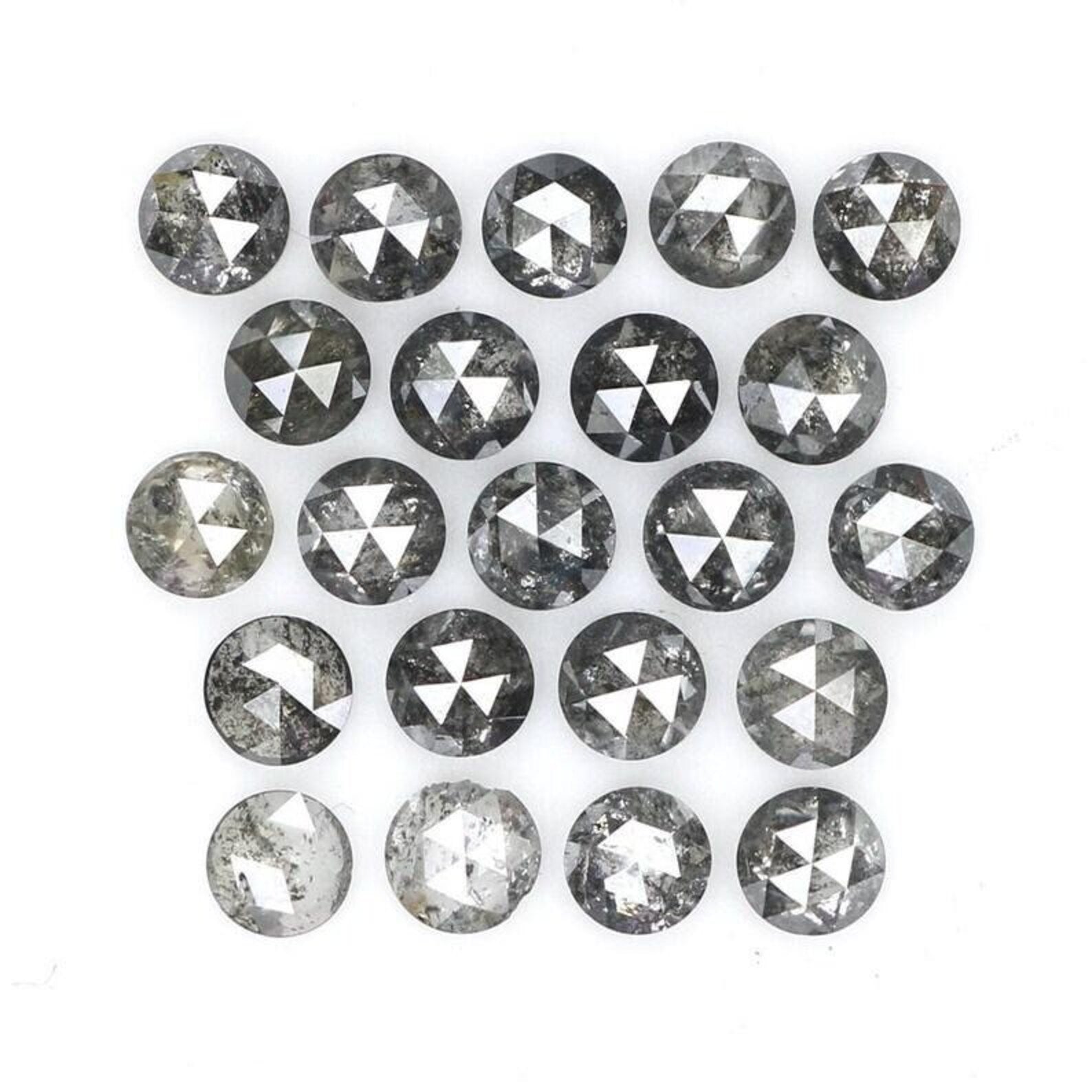 1.14 CT Natural Loose Round Shape Diamond Salt And Pepper Round Diamond 2.30 MM Natural Loose Black Grey Color Round Rose Cut Diamond NQ1837