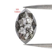 Natural Loose Marquise Diamond, Salt And Pepper Marquise Cut Diamond, Natural Loose Diamond, Rose Cut Diamond 1.13 CT Marquise Shape L2959