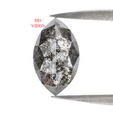 Natural Loose Marquise Diamond, Salt And Pepper Marquise Cut Diamond, Natural Loose Diamond, Rose Cut Diamond 1.13 CT Marquise Shape L2959