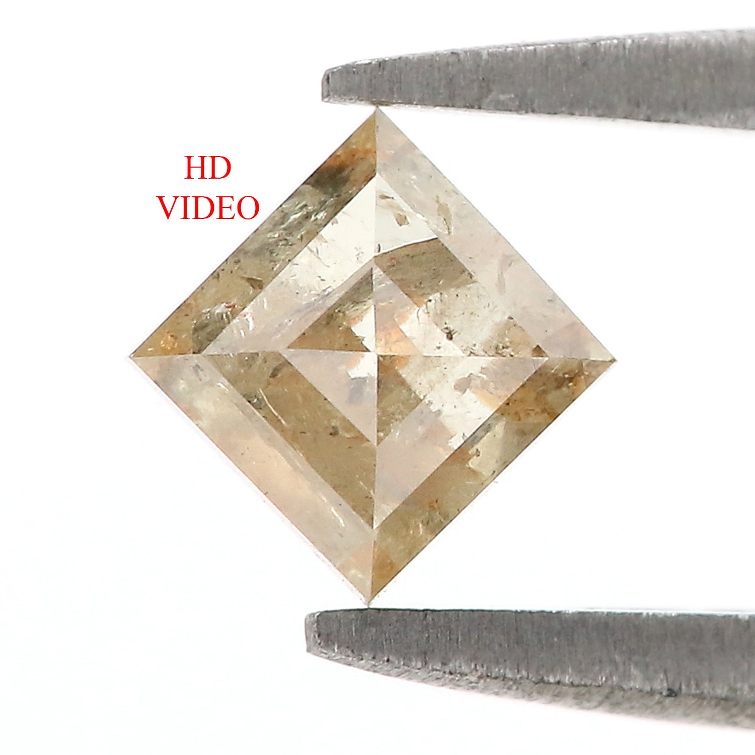 0.59 Ct Natural Loose Kite Shape Diamond Yellow Grey Color Kite Diamond 6.30 MM Natural Yellow Grey Diamond Kite Rose Cut Diamond QL9235