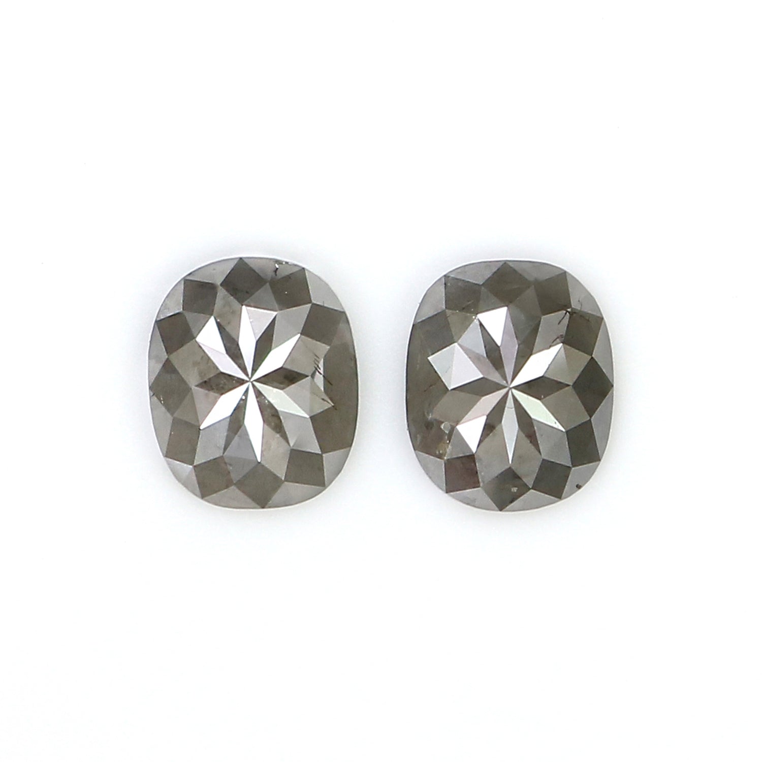 1.70 CT Natural Loose Cushion Pair Diamond Grey Color Diamond 6.65 MM Natural Loose Diamond Cushion Diamond Cushion Cut Pair Diamond LQ2990
