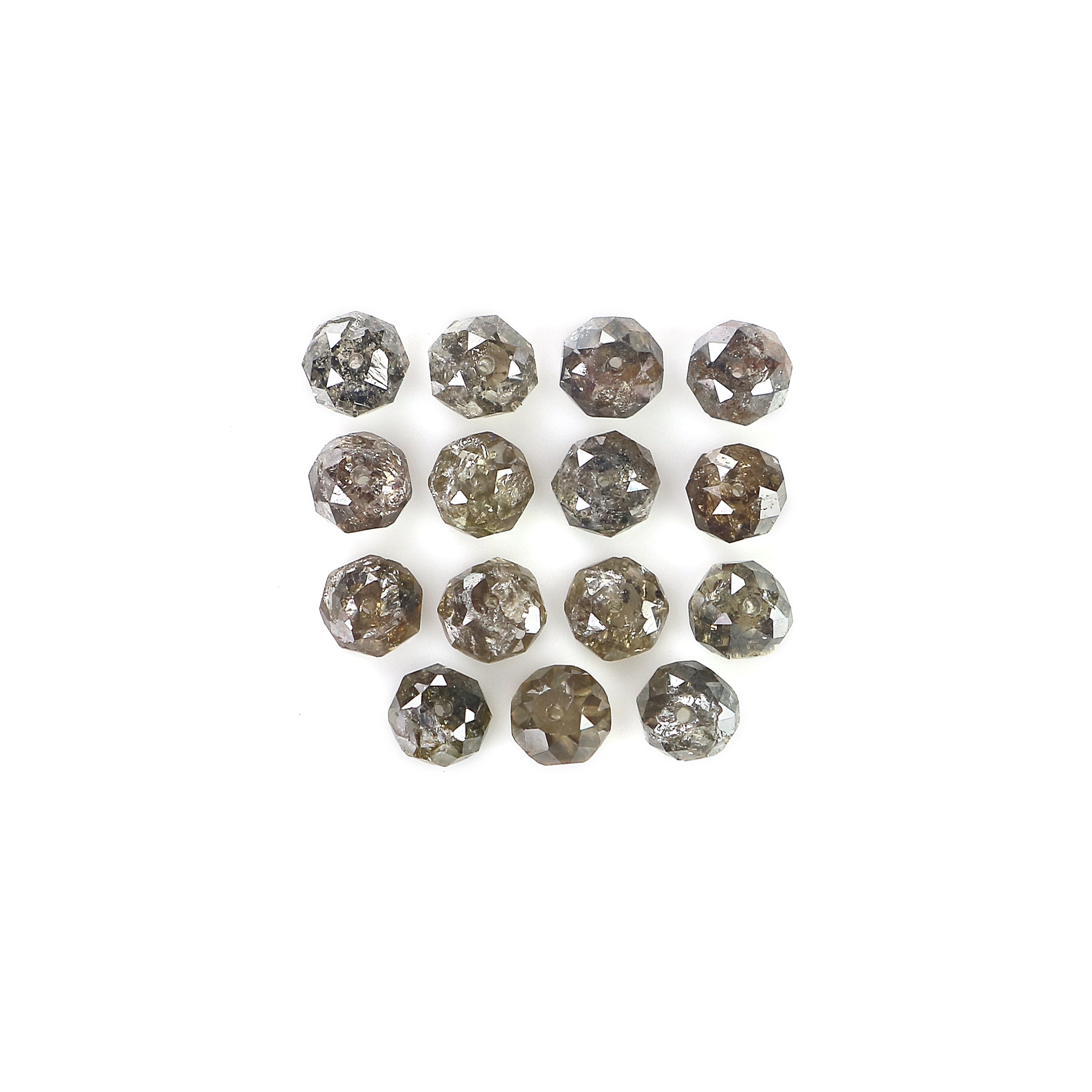 2.29 CT Natural Loose Bead Shape Diamond Brown Color Bead Cut Diamond 2.50 MM Natural Loose Brown Color Diamond Bead Rose Cut Diamond LQ1735