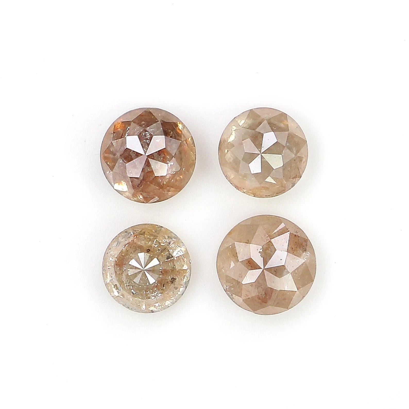 1.24 Ct Natural Loose Round Rose Cut Diamond Brown Color Round Shape Diamond 3.70 MM Natural Loose Brown Color Round Rose Cut Diamond NQ1766