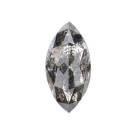 Natural Loose Marquise Salt And Pepper Diamond Black Grey Color 0.39 CT 6.48 MM Marquise Shape Rose Cut Diamond KR2567