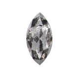 Natural Loose Marquise Salt And Pepper Diamond Black Grey Color 0.39 CT 6.48 MM Marquise Shape Rose Cut Diamond KR2567