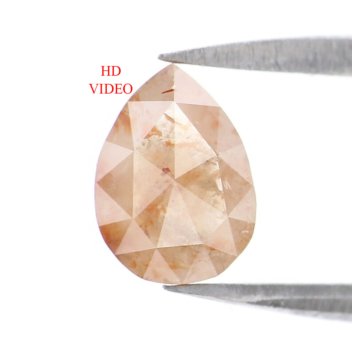 0.92 CT Natural Loose Pear Shape Diamond Brown Grey Color Pear Cut Diamond 7.40 MM Natural Loose Diamond Pear Shape Rose Cut Diamond KQ1857