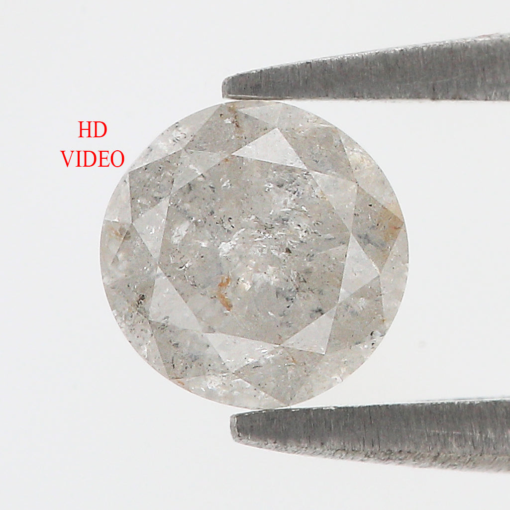0.78 CT Natural Loose Round Shape Diamond Grey Color Round Cut Diamond 5.80 MM Natural Loose Diamond Round Brilliant Cut Diamond QL5798