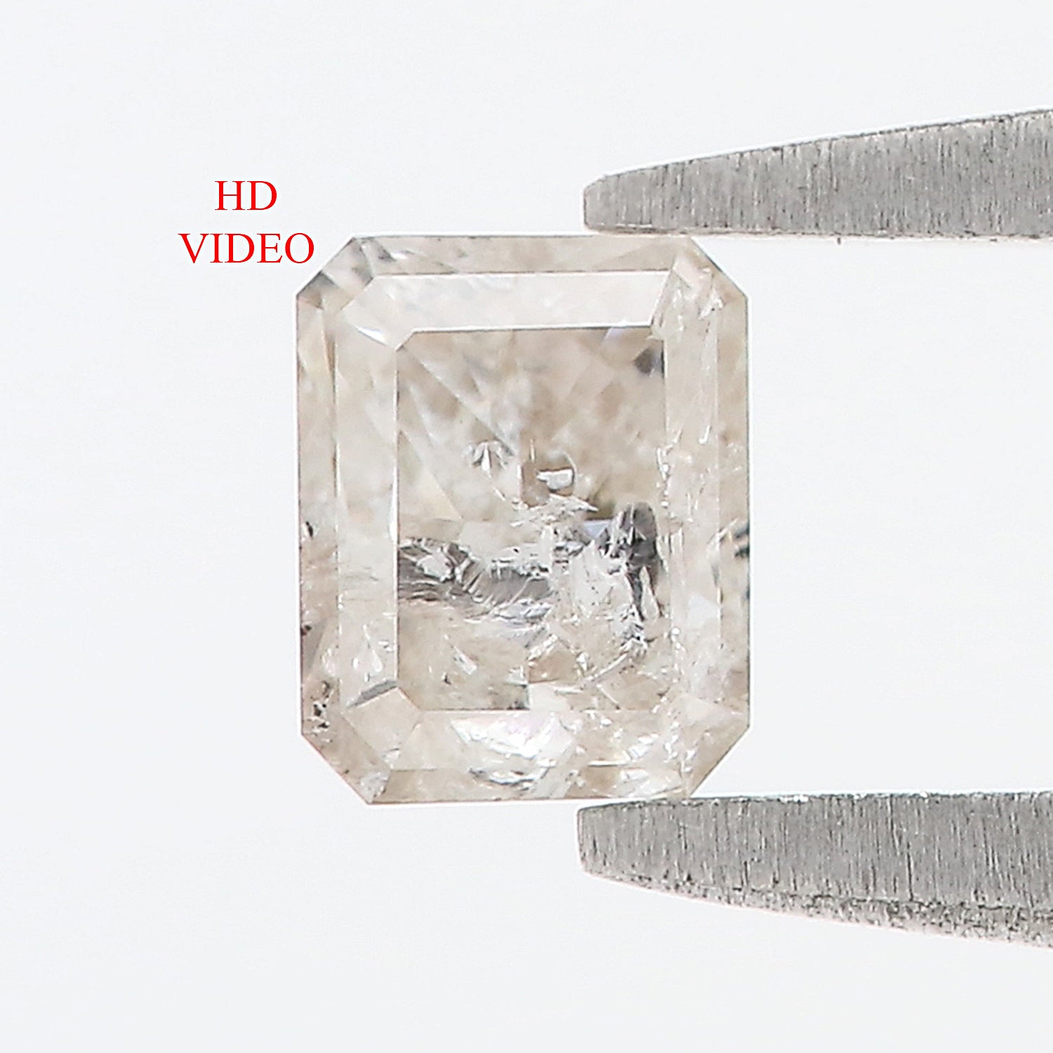 0.54 CT Natural Loose Emerald Shape Diamond Grey Color Emerald Cut Diamond 4.60 MM Natural Yellow Color Emerald Brilliant Cut Diamond LQ7413