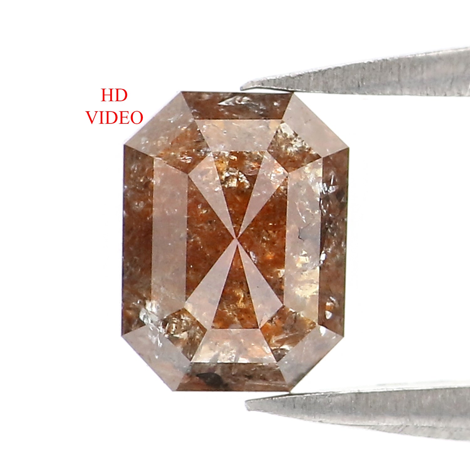 0.79 Ct Natural Loose Emerald Cut Diamond Brown Color Emerald Diamond 6.20 MM Natural Loose Diamond Brown Color Emerald Cut Diamond QL652