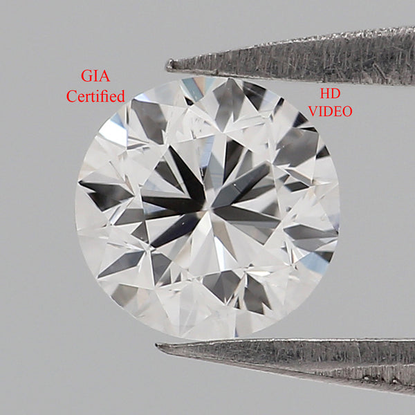 GIA Certified Natural Loose Round Brilliant Diamond, White - E Color Round Diamond, Round Cut Diamond, 0.52 CT Round Shape Diamond L2981