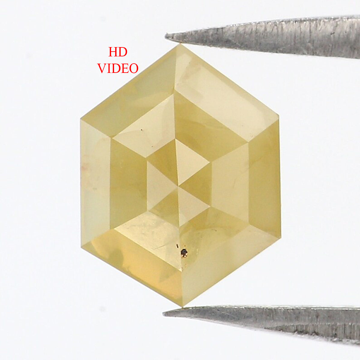 0.93 CT Natural Loose Hexagon Shape Diamond Yellow Color Hexagon Cut Diamond 8.00 MM Natural Yellow Color Hexagon Rose Cut Diamond LQ7948