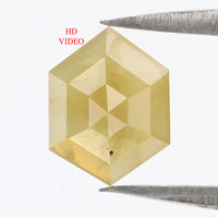 Natural Loose Hexagon Yellow Color Diamond 0.93 CT 8.00 MM Hexagon Shape Rose Cut Diamond L7948