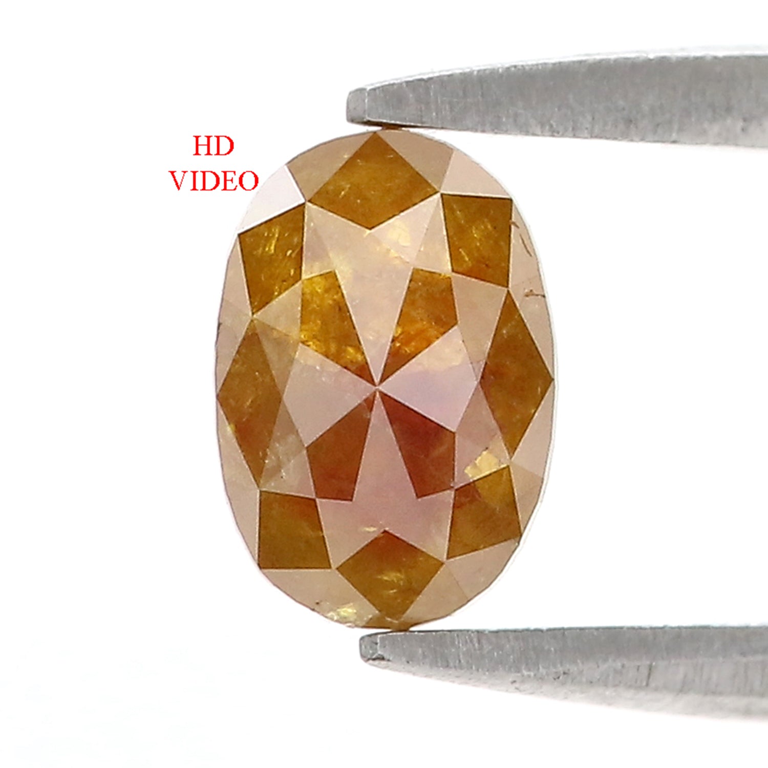 Natural Oval Brown Diamond 1.06 CT Loose Rose Cut Brown Stone 7.15 MM Rustic Diamond Oval Diamond For Custom Engagement Ring L3635