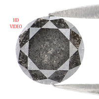 Natural Loose Round Diamond, Salt And Pepper Round Diamond, Natural Loose Diamond, Round Brilliant Cut Diamond, 0.64 CT Round Shape KR2314