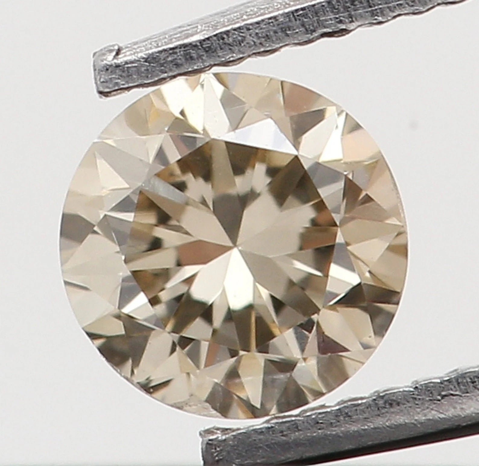 0.13 Ct Natural Loose Diamond Round Brown Color SI1 Clarity 3.20 MM N7275