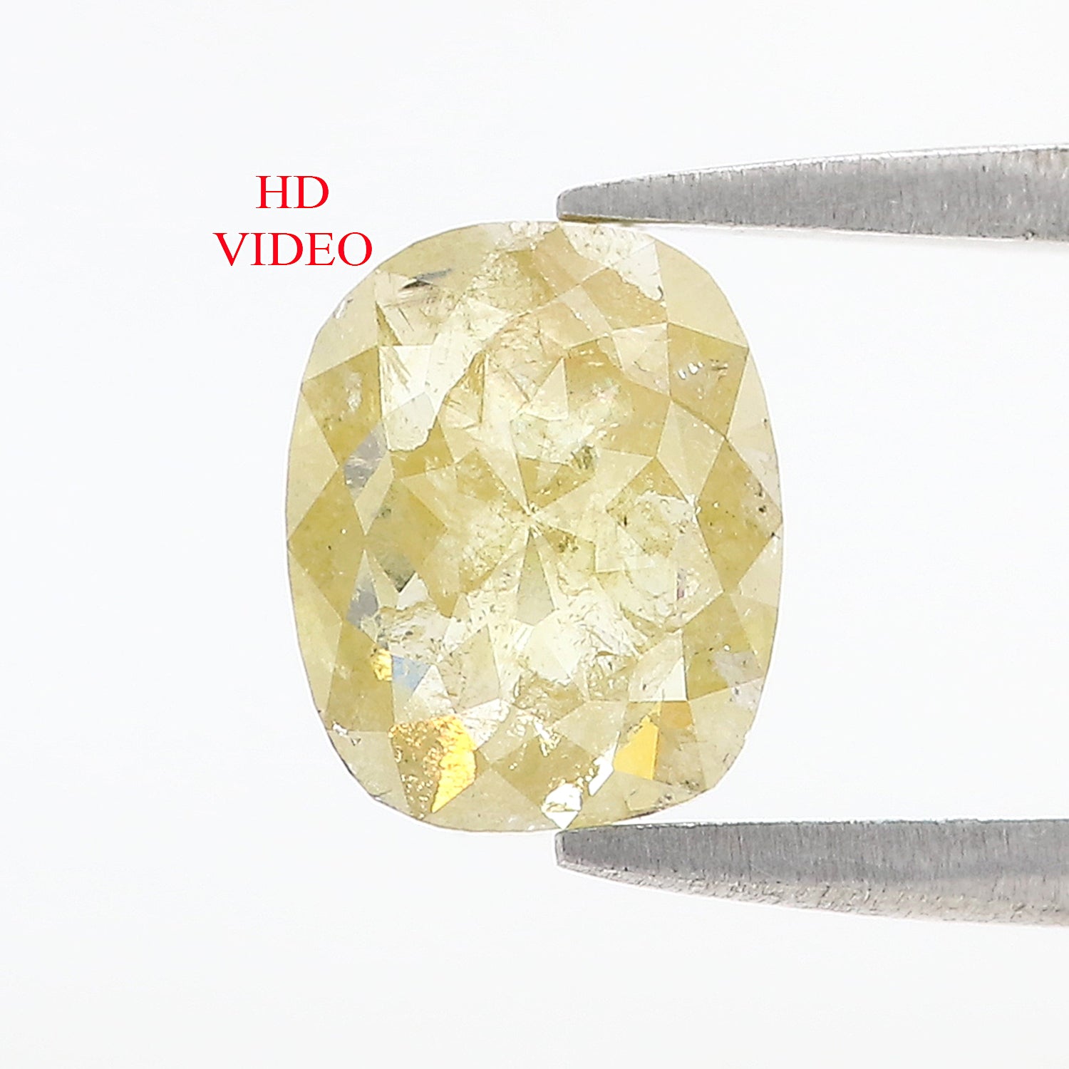 1.39 CT Natural Loose Oval Shape Diamond Yellow Color Oval Cut Diamond 8.85 MM Natural Grey Color Diamond Oval Rose Cut Diamond L3465