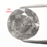 0.45 Ct Natural Loose Diamond, Grey Diamond, Round Diamond, Round Brilliant Cut Diamond, Sparkling Diamond, Rustic Diamond L036
