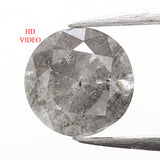 0.45 Ct Natural Loose Diamond, Grey Diamond, Round Diamond, Round Brilliant Cut Diamond, Sparkling Diamond, Rustic Diamond L036
