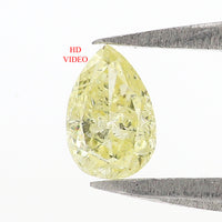 Natural Loose Pear Diamond, Yellow Color Pear Cut Diamond, Natural Loose Diamond, Pear Rose Cut Diamond, 0.23 CT Pear Shape Diamond L6499