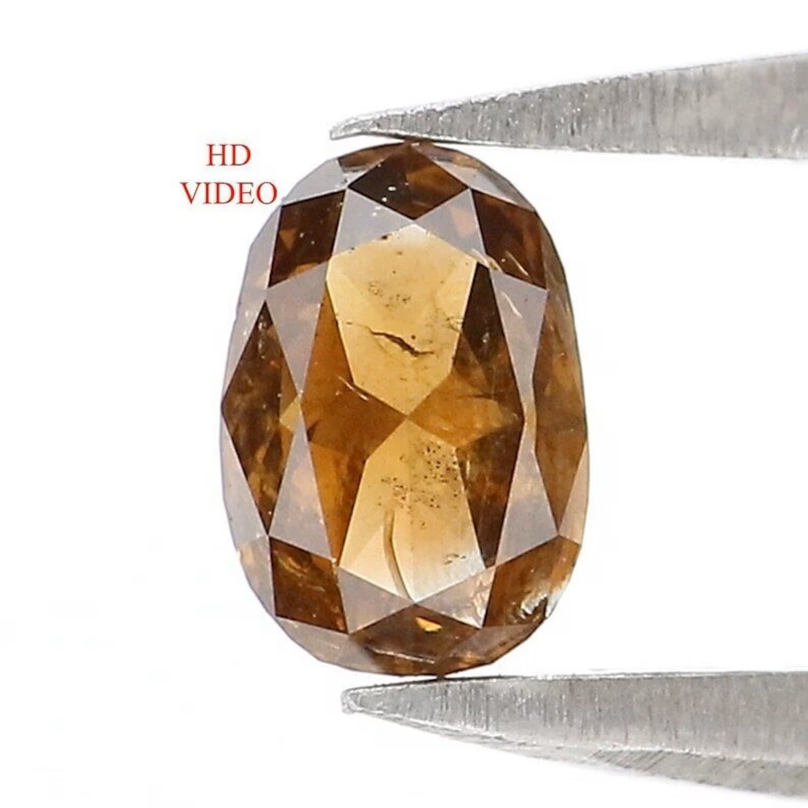 0.37 CT Natural Loose Oval Shape Diamond Brown Color Oval Cut Diamond 5.20 MM Natural Loose Diamond Brown Color Oval Rose Cut Diamond NQ7069