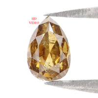 Natural Loose Pear Brown Color Diamond 0.39 CT 5.40 MM Pear Shape Rose Cut Diamond L6095