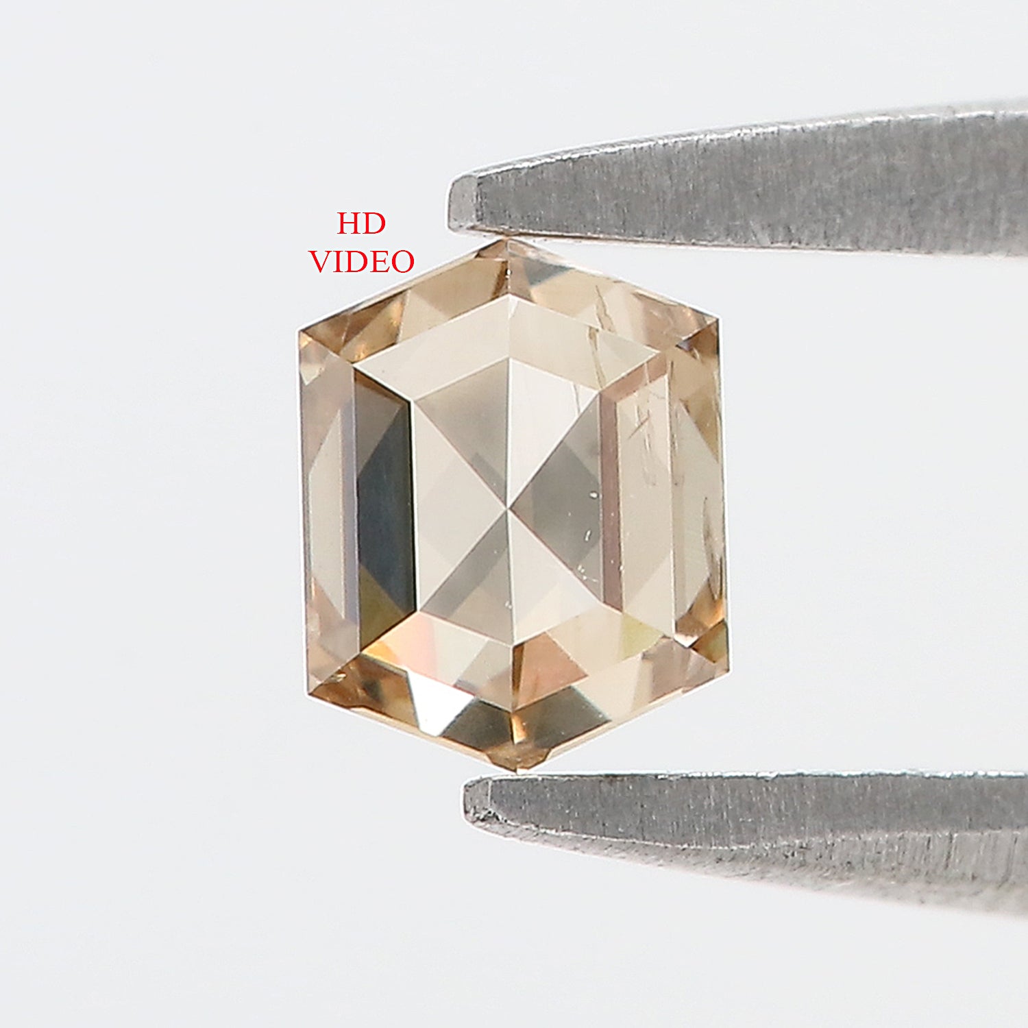0.37 CT Natural Loose Hexagon Shape Diamond Brown Color Hexagon Cut Diamond 4.70 MM Natural Loose Brown Color Hexagon Rose Cut Diamond LQ717