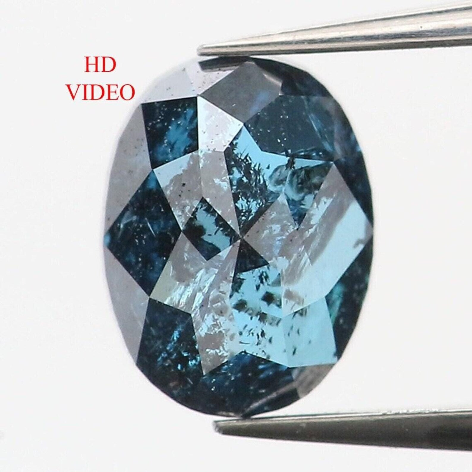 0.28 CT Natural Loose Oval Shape Diamond Blue Color Oval Cut Diamond 4.55 MM Natural Loose Blue Color Diamond Oval Rose Cut Diamond NQ348