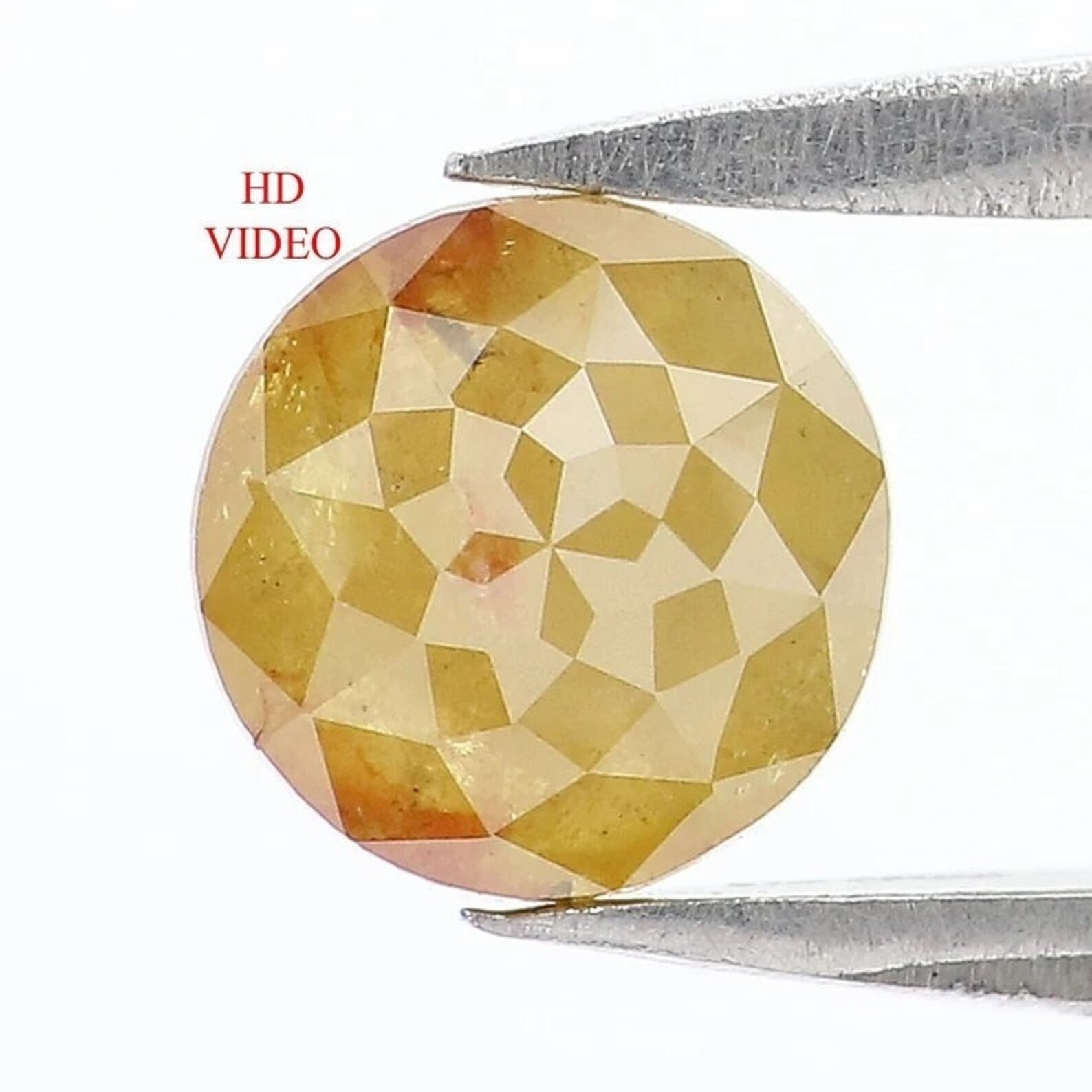 0.72 CT Natural Loose Round Shape Diamond Yellow Color Round Diamond 5.50 MM Natural Diamond Yellow Color Round Rose Cut Diamond NQ1112