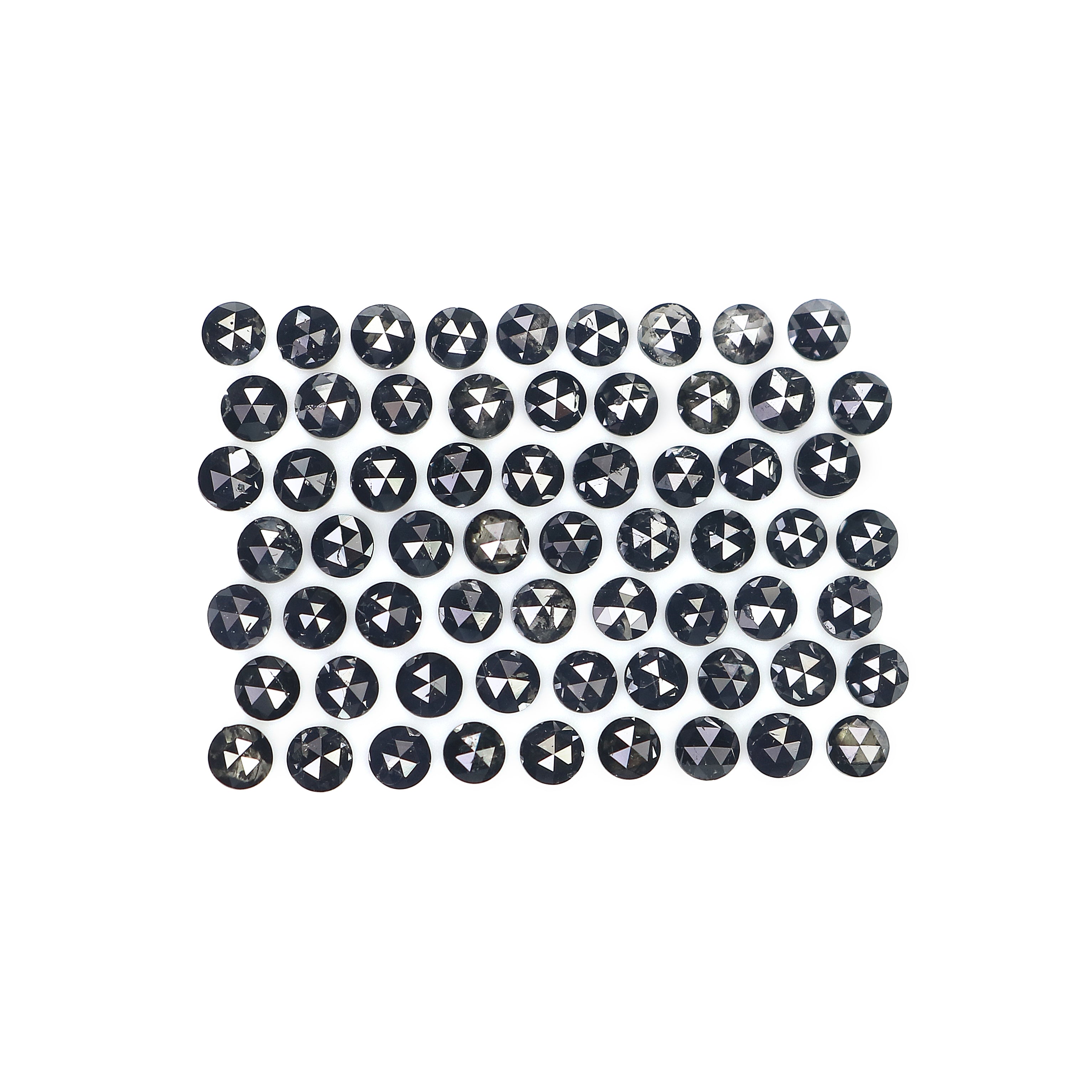 2.73 CT Natural Loose Round Rose Cut Diamond Black Color Round Shape Diamond 2.10 MM Natural Loose Black Color Round Rose Cut Diamond LQ1849