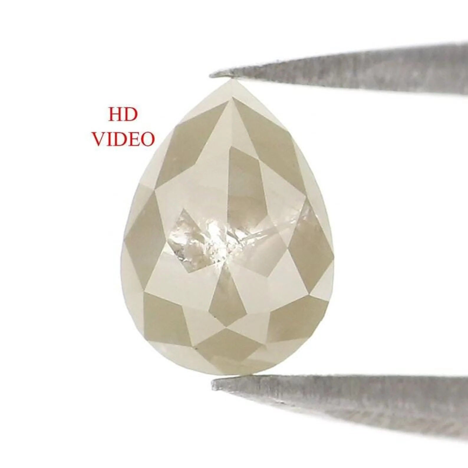 0.60 CT Natural Loose Pear Shape Diamond Grey Color Pear Cut Diamond 6.20 MM Natural Loose Grey Color Diamond Pear Rose Cut Diamond NQ2394