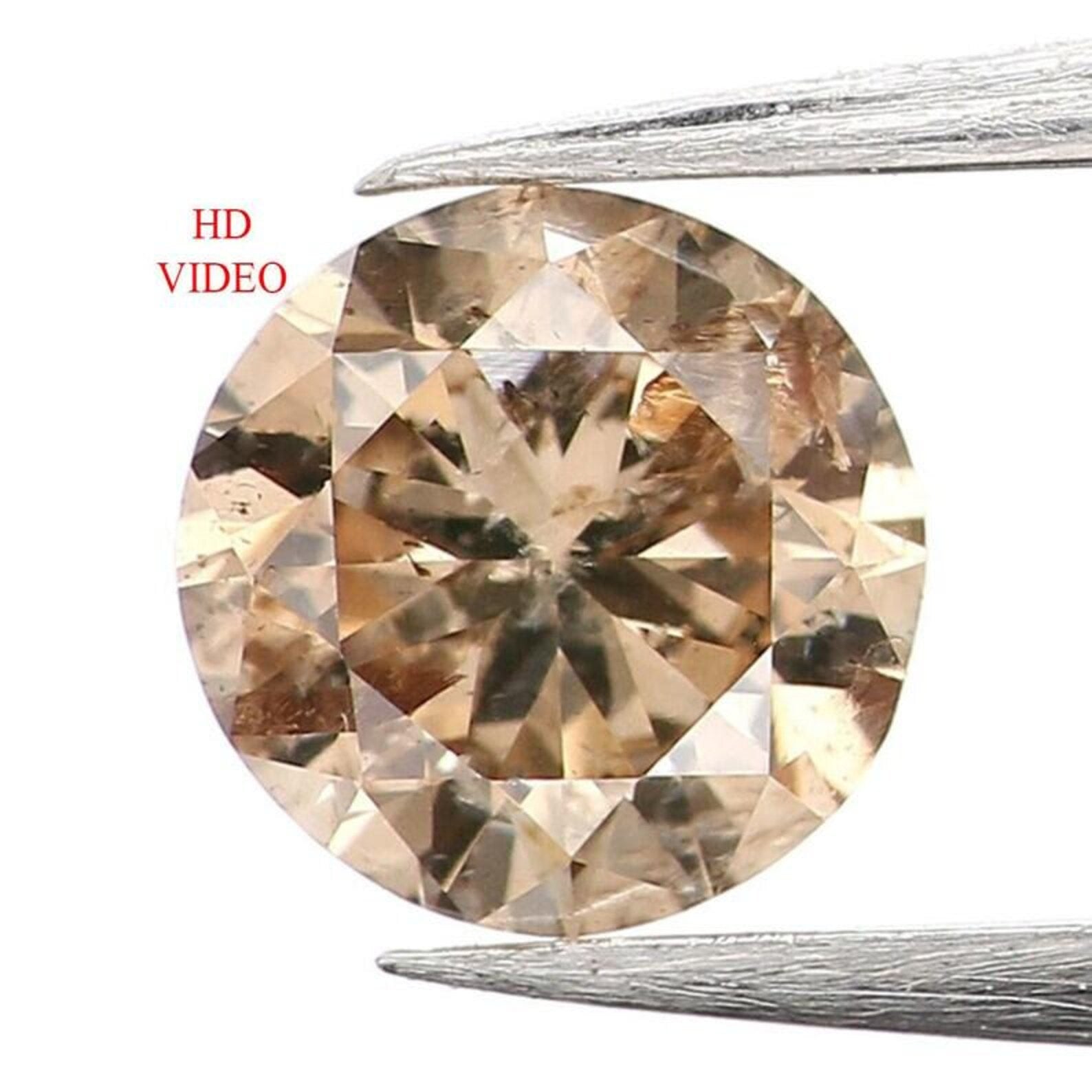 0.33 CT Natural Loose Round Shape Diamond Brown Color Round Cut Diamond 4.50 MM Natural Loose Brown Color Round Brilliant Cut Diamond NQ1199
