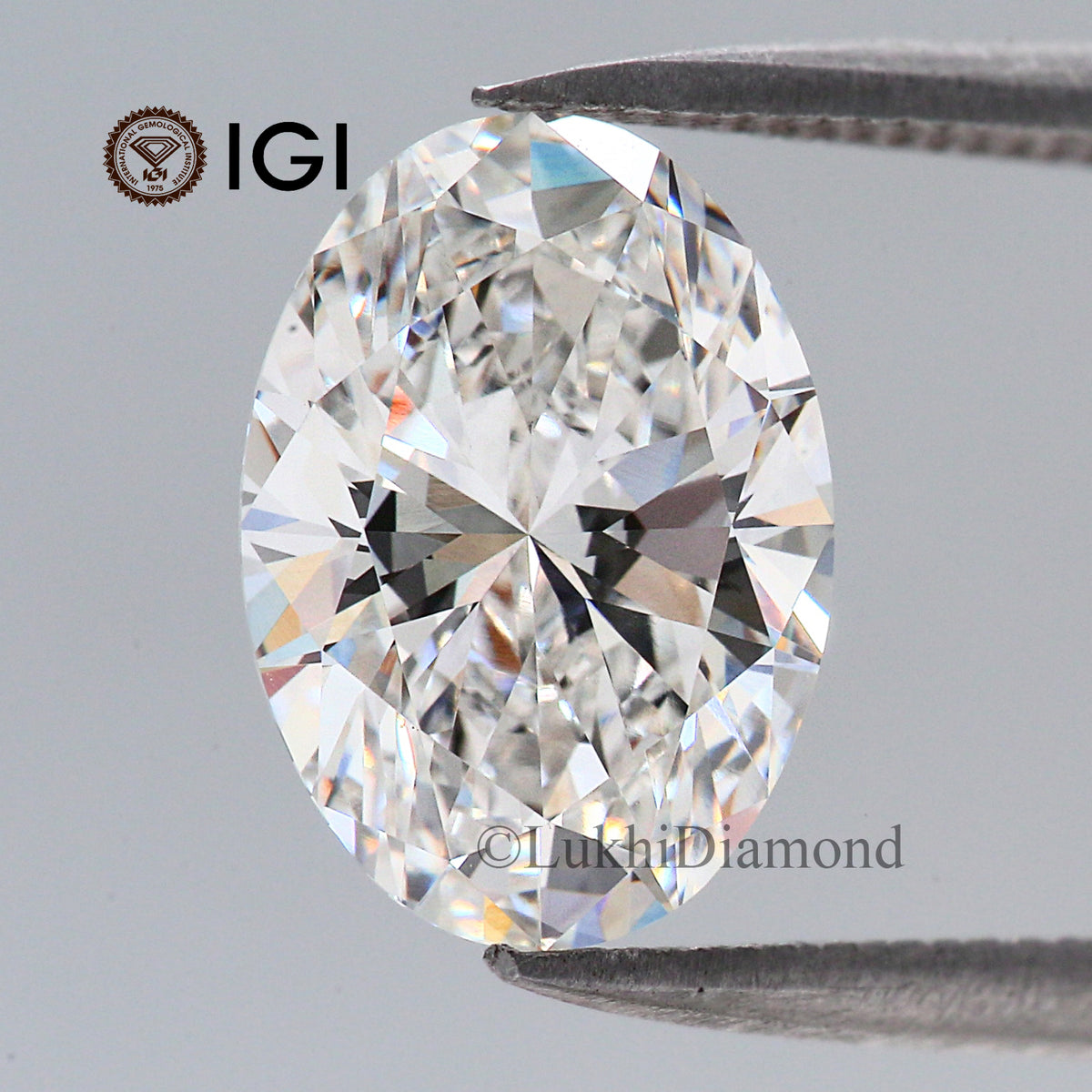 Diamond L Rgv 3.05 CT IGI Certified Oval Brilliant Cut Diamond White - D Color VVS1