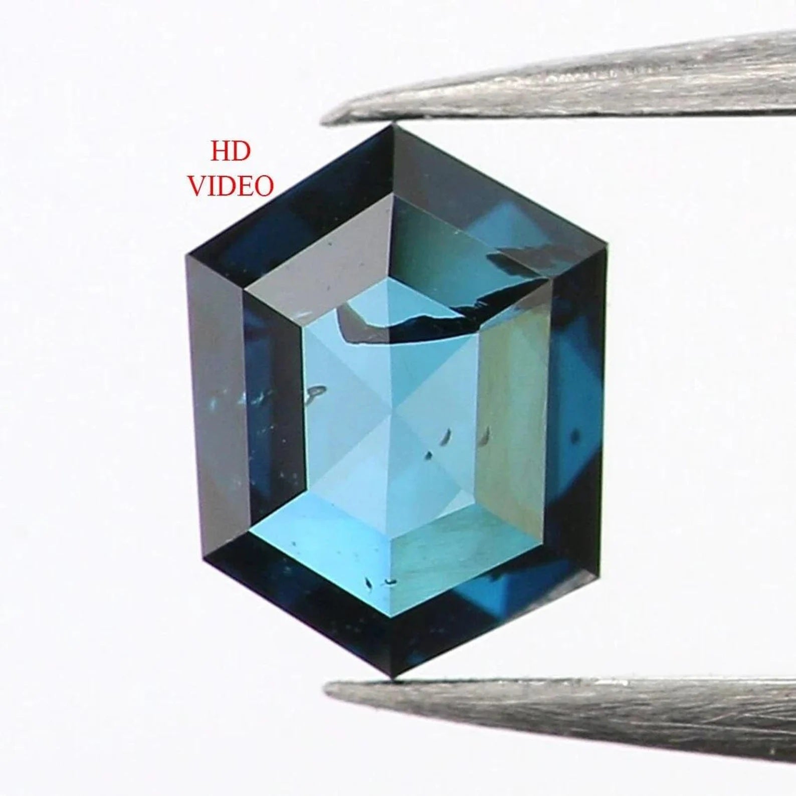 0.31 CT Natural Loose Hexagon Shape Diamond Blue Color Hexagon Cut Diamond 4.50 MM Natural Loose Blue Color Hexagon Rose Cut Diamond NQ1240